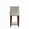 Manhattan Comfort Modern Shubert Counter Stool Upholstered Leatherette with Beech Wood Legs Light Grey Back - Manhattan Comfort Modern Shubert Counter Stool Upholstered Leatherette with Beech Wood Legs Light Grey Back