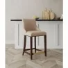Manhattan Comfort Modern Shubert Counter Stool Upholstered Leatherette with Beech Wood Legs Tan - Manhattan Comfort Modern Shubert Counter Stool Upholstered Leatherette with Beech Wood Legs Tan