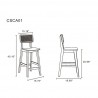 Manhattan Comfort Versailles Counter Stool 