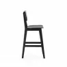 Manhattan Comfort Versailles Counter Stool in Black and Natural Cane Side - Manhattan Comfort Versailles Counter Stool in Black and Natural Cane Side