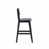 Manhattan Comfort Versailles Counter Stool in Black and Natural Cane Side