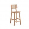 Manhattan Comfort Versailles Counter Stool in Nature Cane Front Angle