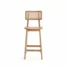 Manhattan Comfort Versailles Counter Stool in Nature Cane Front - Manhattan Comfort Versailles Counter Stool in Nature Cane Front