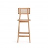 Manhattan Comfort Versailles Counter Stool in Nature Cane Front