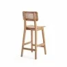 Manhattan Comfort Versailles Counter Stool in Nature Cane Back Angle - Manhattan Comfort Versailles Counter Stool in Nature Cane Back Angle