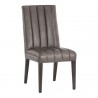 Sunpan Heath Dining Chair in Marseille Concrete Leather - Set of Two - Front Side Angle