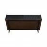 Manhattan Comfort Duane Modern Ribbed Coffee Table with Drawer and Shelf in Dark Brown Black Bottom - Manhattan Comfort Duane Modern Ribbed Coffee Table with Drawer and Shelf in Dark Brown Black Bottom