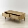 Anderson Teak Bodrum Coffee Table - Tp Angled with OPened Drawer - Anderson Teak Bodrum Coffee Table - Tp Angled with OPened Drawer