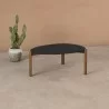 Manhattan Comfort Mid-Century Modern Gales Coffee Table with Solid Wood Legs in Matte Black - Manhattan Comfort Mid-Century Modern Gales Coffee Table with Solid Wood Legs in Matte Black