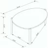 Manhattan Comfort Mid-Century Modern Gales Coffee Table with Solid Wood Legs  - Manhattan Comfort Mid-Century Modern Gales Coffee Table with Solid Wood Legs 