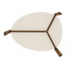 Manhattan Comfort Mid-Century Modern Gales Coffee Table with Solid Wood Legs in Greige Bottom