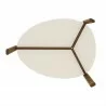Manhattan Comfort Mid-Century Modern Gales Coffee Table with Solid Wood Legs in Greige Bottom - Manhattan Comfort Mid-Century Modern Gales Coffee Table with Solid Wood Legs in Greige Bottom