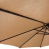 AZ Patio Heaters Offset Cantilever Umbrella in Tan with LED Lights - Closeup Top Detail