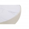 Manhattan Comfort Modern Anderson Coffee Table Upholstered in Cream Half