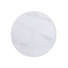 Manhattan Comfort Modern Anderson Coffee Table Upholstered in Cream Top