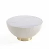 Manhattan Comfort Modern Anderson Coffee Table Upholstered in Cream Top Angle - Manhattan Comfort Modern Anderson Coffee Table Upholstered in Cream Top Angle