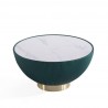 Manhattan Comfort Modern Anderson Coffee Table Upholstered in Green Top Angle