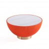 Manhattan Comfort Modern Anderson Coffee Table Upholstered in Orange Top Angle