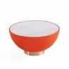 Manhattan Comfort Modern Anderson Coffee Table Upholstered in Orange Top Angle - Manhattan Comfort Modern Anderson Coffee Table Upholstered in Orange Top Angle