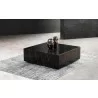 Whiteline Modern Living Cube Square Coffee Table In Black Marble With Casters - Lifestyle - Whiteline Modern Living Cube Square Coffee Table In Black Marble With Casters - Lifestyle