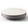 Whiteline Modern Living Cory Coffee Table With White Ceramic Top And Frame - Top Angled