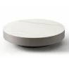 Whiteline Modern Living Cory Coffee Table With White Ceramic Top And Frame - Top Angled - Whiteline Modern Living Cory Coffee Table With White Ceramic Top And Frame - Top Angled