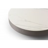 Whiteline Modern Living Cory Coffee Table With White Ceramic Top And Frame - Side Close-up