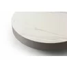 Whiteline Modern Living Cory Coffee Table With White Ceramic Top And Frame - Side Close-up - Whiteline Modern Living Cory Coffee Table With White Ceramic Top And Frame - Side Close-up