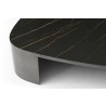 Whiteline Modern Living Tori Large Coffee Table In Black and Gold Ceramic Top - Edge Close-up
