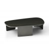 Whiteline Modern Living Tori Small Coffee Table In Black and Gold Ceramic Top - Angled