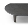 Whiteline Modern Living Luna Coffee Table In Oak Veneer Top Ans Solid Birch Base - Edge Top Angled