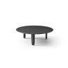 Whiteline Modern Living Luna Coffee Table In Oak Veneer Top Ans Solid Birch Base - Front
