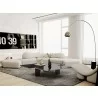 Whiteline Modern Living Amora Coffee Table In Top In Black Marble with Brushed Stainless-Steel Caps - Lifestyle - Whiteline Modern Living Amora Coffee Table In Top In Black Marble with Brushed Stainless-Steel Caps - Lifestyle