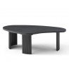 Whiteline Modern Living Pam Coffee Table In Black Oak Top and Wood Ribbed Black Matt Base - Side