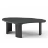Whiteline Modern Living Pam Coffee Table In Black Oak Top and Wood Ribbed Black Matt Base - Side - Whiteline Modern Living Pam Coffee Table In Black Oak Top and Wood Ribbed Black Matt Base - Side