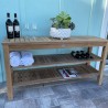 Royal Teak Console Table With Two Shelves