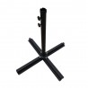 AZ Patio Heaters Offset Cantilever Umbrella with LED Lights in Tan with Cantilever Umbrella Base Set - Base Angle