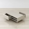 Anderson Teak Altus 43" Coffee Table Gloss In Grey - Top Angled and OPen