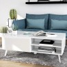 Anderson Teak Altus 43" Coffee Table Gloss In White - Angled Lifestyle