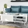 Anderson Teak Altus 43" Coffee Table Gloss In White - Angled Lifestyle - Anderson Teak Altus 43" Coffee Table Gloss In White - Angled Lifestyle