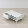Anderson Teak Altus 43" Coffee Table Gloss In White - Top and Opened 