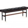 Sunpan Staten Bench Black - Front Side Angle