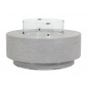 Sunset West Gravelstone Round Fire Table w/ Glass Surround