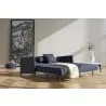 Cubed 02 Chair With Arms And Black Steel Legs and Mixed Dance Blue Fabric - Lifestyle - Cubed 02 Chair With Arms And Black Steel Legs and Mixed Dance Blue Fabric - Lifestyle