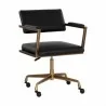 Sunpan Ventouz Office Chair - Vintage Black - Front Side Angle - Sunpan Ventouz Office Chair - Vintage Black - Front Side Angle