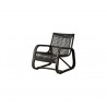Cane-Line Curve Lounge Chair INDOOR - Black Colour full view