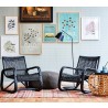 Cane-Line Curve Lounge Chair INDOOR Set - Black Colour 