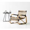 Cane-Line Curve Lounge Chair - Natural Black bindings & Table
