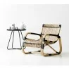 Cane-Line Curve Lounge Chair INDOOR - Black binding right view - Cane-Line Curve Lounge Chair INDOOR - Black binding right view