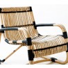 Cane-Line Curve Lounge Chair INDOOR - Black binding left view 